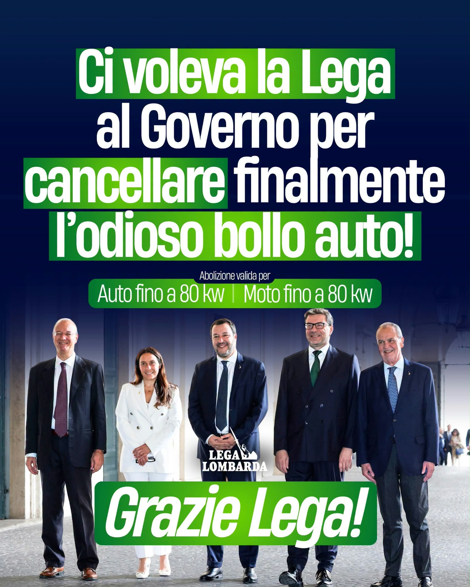 Abolizione bollo auto 2027 per auto fino a 80 kW e moto